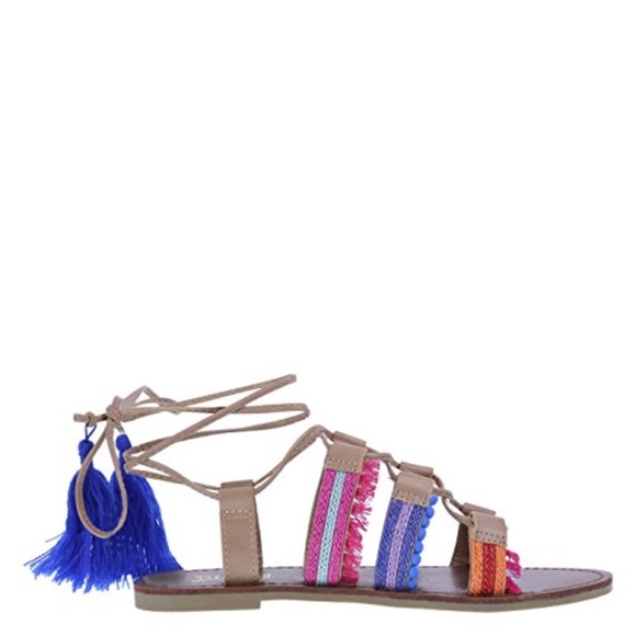 Brash Women's Rio Leg Wrap Flat Sandal - Brand New - Picture 1 of 7